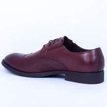 Caliber Shoes Wine Red Lace Up Formal Shoes For Men (Y 639 )