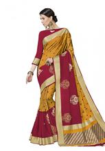 Stylee Lifestyle Mustard Yellow Bhagalpuri Silk Jacquard Saree -2017