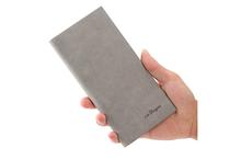 Frosted PU Leather Long Wallet Pocket Card Clutch ID Credit Bifold Purse