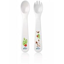 SCF712/00 Avent Toddler Fork And Spoon- White