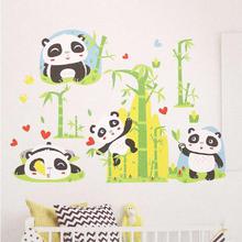 Room Panda Design Wall Decor Sticker Pack of 1