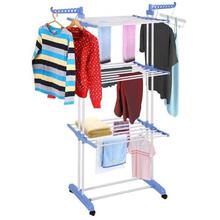 Heavy Duty Double Pole Foldable Clothes Dryer Drying Stand