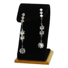 Ampersand Silver Metal Stone Studded Drop Earrings For Women -  FY 60883