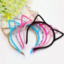 Cat Kitty Ear Headband(pack of 3,assorted color)