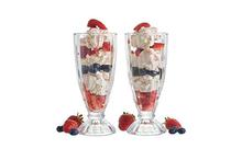 Tall American Retro Style Smoothie Glasses 340ml (Set of 6)
