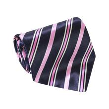 Blue/Pink Striped Tie For Men