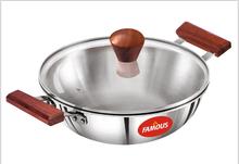 Famous Tri Ply Stainless Steel Kadahi 28 Cm With Induction Base- Large