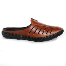 Brown Closed Slip On Sandals For Men