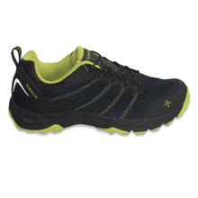 Black/Green Trekking Shoes For Men - KFAF82397