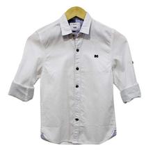 Black Cat White Solid Shirt For Boys - 17001819