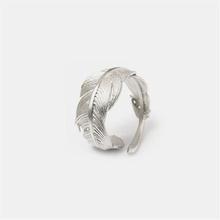 Flyleaf 925 Sterling Silver Feather Open Rings For Women Original