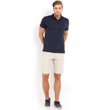 Indian Terrain Striped Regular Fit Polo T-shirts – Navy Blue