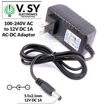 12V 1A Adapter/ Charger For Router, LCD Monitor, TV, LED Strip, CCTV, Piano