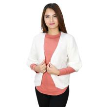 White Short Woolen Outer