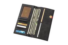 Frosted PU Leather Long Wallet Pocket Card Clutch ID Credit Bifold Purse