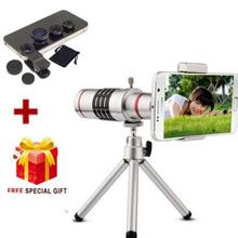 Universal 18X Zoom Phone Telescope Telephoto Camera Lens + 3 in 1 Clip Lens Free