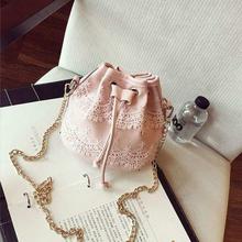 Light Pink Crossbody Bucket Bag For Women