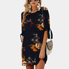 2019 Women Summer Dress Boho Style Floral Print Chiffon