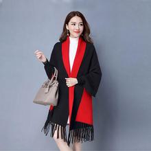 Mingjiebihuo new cashmere Poncho shawl with sleeves women in