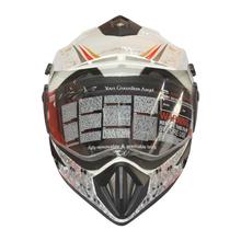 Vega White/Red Printed Full Helmet