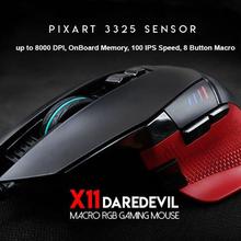 X11 Daredevil Macro RGB Pro Gaming Mouse