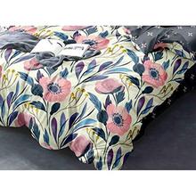 Kuber Industries Floral Design Glace Cotton Double