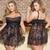 Sexy Babydoll Lingerie Erotic Women Black Lace Plus Size Costume