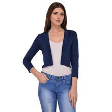 Espresso Women's Polyester Viscose Open Cardigan Shrug