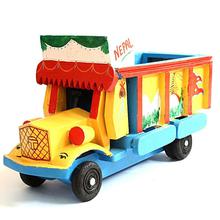 Yellow Wooden Truck For Kids