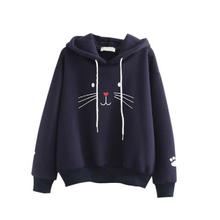 2019 Winter Autumn Women Plus Velvet Warm Plus Size Cute Cat