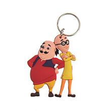 3D Motu Patlu Keychain Cute Cartoon Pvc Pocket Key Chain Key Ring Kids Key Holder Gift