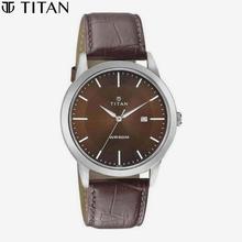 Titan   1584Sl04 Brown Dial Analog Watch For Men