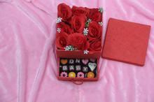 Double Decor Customizable Chocolate and Rose Gift Box