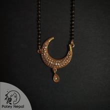 Crescent Moon & Stone Studded Design (Chand Locket)