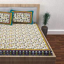 Story@Home 120 TC 100% Cotton Printed 1 Double Bedsheet with