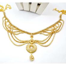 White/Golden Stone Embellished Pendant Drop Kamarbandh/Waist Chain For Women