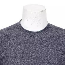 Round Neck Textured T-Shirt For Men- Grayish Blue