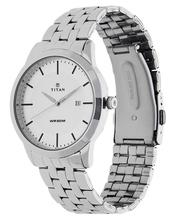 Titan White Dial Analog Watch For Men 1584Sm03