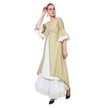 Paislei Khaki Color stylish indowestern dress