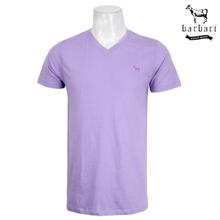 Police BV-1 Barbari Solid Plain Cotton T-shirt: Purple