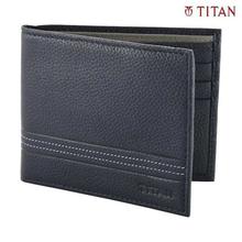 Titan Navy Blue Leather Wallet For Men- TW176LM1BU