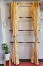 Kaapa Yellow Flower Set Of 2 Curtains