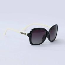 Polorized Square Black Frame with White Leg Designer Sunglasses