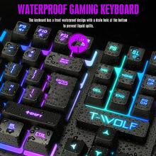 T-WOLF TF 200 RGB LED Backlight USB Mechanical Gaming Keyboard With Multimedia Keys Support And Mouse Combo
