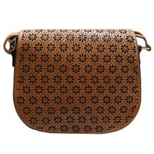 Full Floral Cut Tan Brown Sling Bag