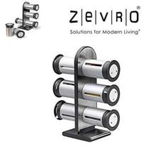 Zevro KCH-06094 Zero Gravity 6-Canister Magnetic Spice Stand