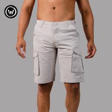 Wraon Light Grey Solid Premium Cotton Box Half Pant For Men