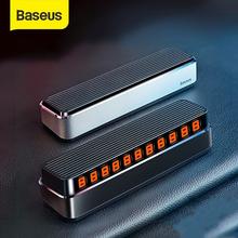 BASEUS Car Temporary Parking Card Wooden Phone Number Card Magnet Flip Telephone Numbers