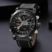 NaviForce NF9132 Double Time Digital/Analog Quartz Watch for Men – Black