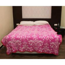 Pink Double Bed Thin Fleece Blanket